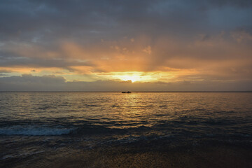 sunset over the ocean