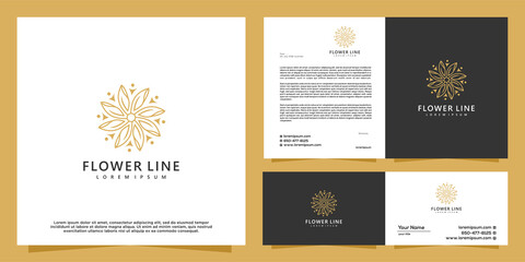 Naklejka premium flower logo vector graphic design