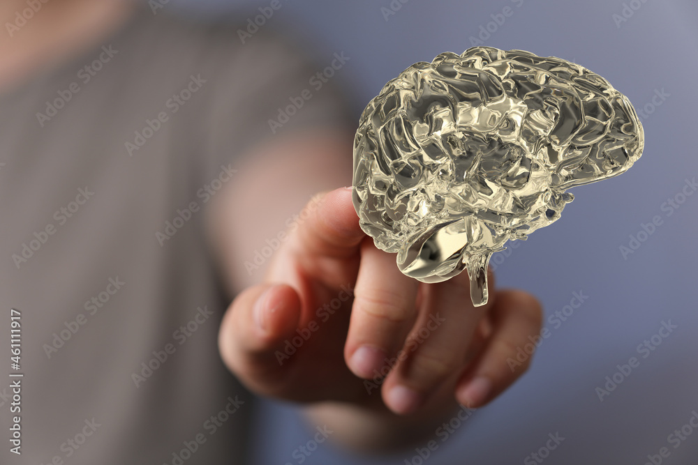 Aufkleber brain testing result with computer interface, Abstract. Innovative technology