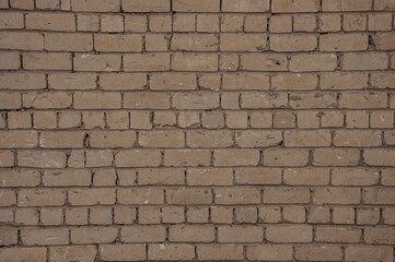 Brick wall painted in white