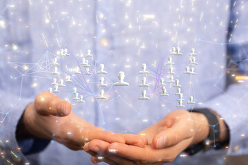 hierarchy connection team group digital