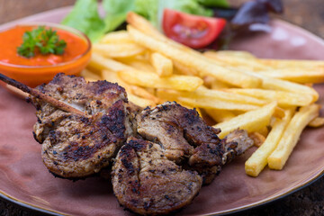 grilled pork skewers