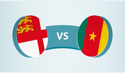 Sark versus Cameroon, team sports competition concept.