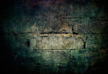 Dark mysterious stone wall background texture grunge backdrop for scary graphics