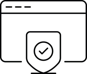 Secure Browser Isolated Vector icon which can easily modify or edit

