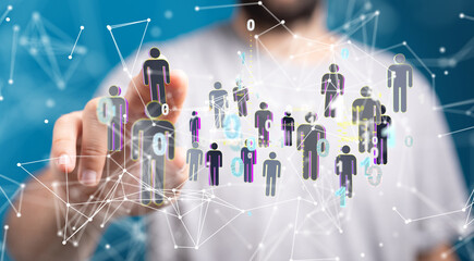 conference Digital Network and data concept