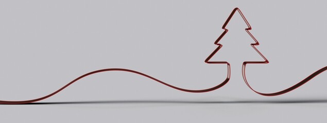 merry christmas card modern 3d minimal