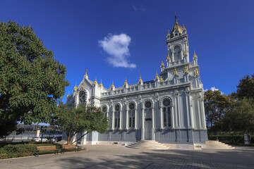 Fatih -Istanbul - Turkey 04.October .2021 Sveti Stefan Bulgarian Church located in Balat district. The known name in Turkey is the iron church.