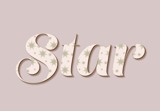 Text Effect with Star Pattern