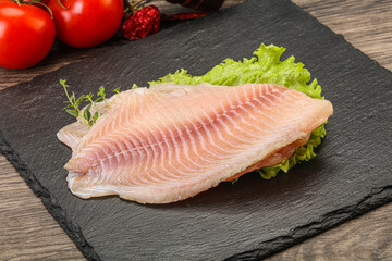 Raw tilapia fish for cooking