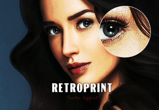 Retro Print Halftone Poster