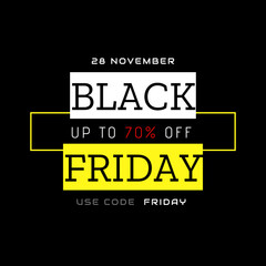 Sale banner Black Friday design.  Banner template