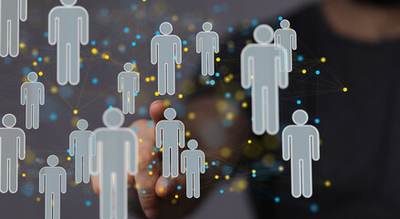  people network structure HR - Human resources management and recruitment