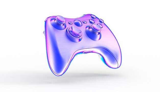 Generic game controllers isolated on white background. 3D illustration