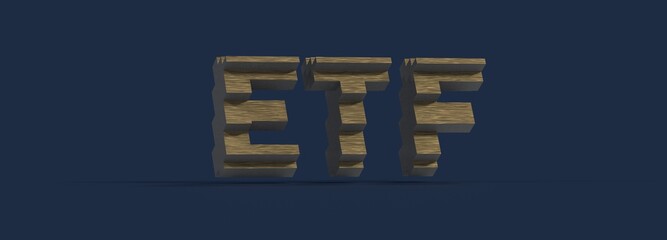 ETF - Exchange traded fund financial and trading tool. Business and investment concept.