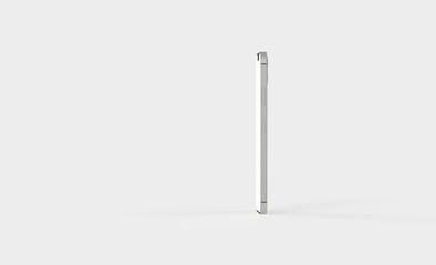 Realistic isometric black frameless smartphone mockup perspective 3d