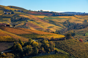 Fototapeta premium Beautiful autumnal hills in Northern Italy.
