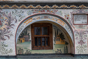 Monastery christian church wooden window