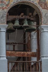 Obraz premium Monastery christian church medieval tower bells