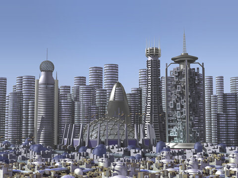 Mega city skyline