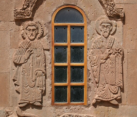 The Cathedral of the Holy Cross  on Aghtamar Island, in Lake Van in eastern Turkey, is a medieval Armenian Apostolic cathedral, built as a palatine church for the kings of Vaspurakan and later servin