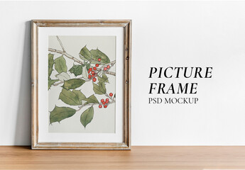 Mockup Frame Against a Wall