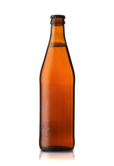 brown glass bottle with beer