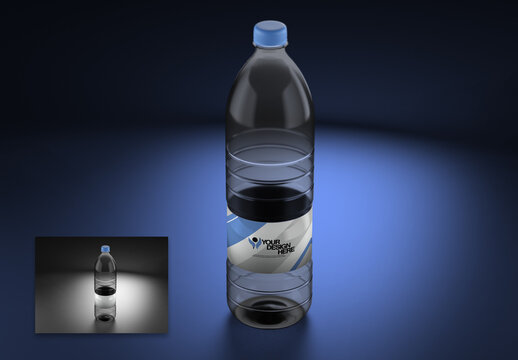 Mockup of a Bottle of Water