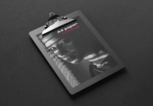 Dark Stationery Branding Mockup with Letterhead and Flyer