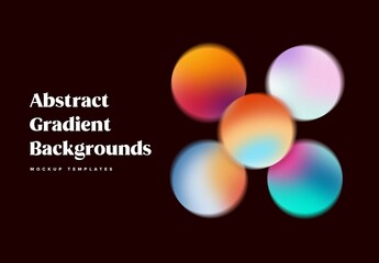 Abstract Gradient Backgrounds Mockup