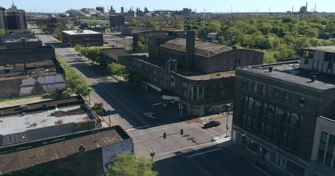 Gary Indiana Aerial Footage - Urban Decay in 4K 2