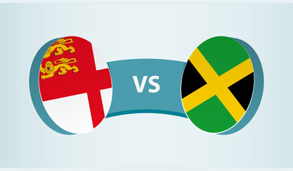 Sark versus Jamaica, team sports competition concept.