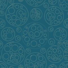 Seamless abstract textured pattern. Simple background white textured elements. Digital geometry blue background. Designed for textile fabrics, wrapping paper, background, wallpaper, cover.