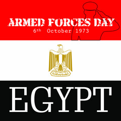 Egypt Armed Forces Day. 6 October 1973. vector illustration