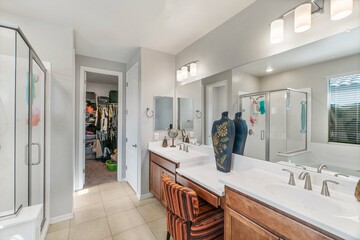 Interior home bathroom