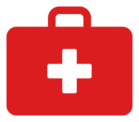 Medical first aid icon with flat style. Isolated vector medical first aid icon image, simple style.