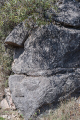 face shaped mountain rock candonga cordoba argentina