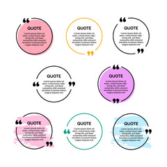 Set of quote box frames