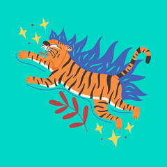 Chinese Tiger Attacks with the Stars