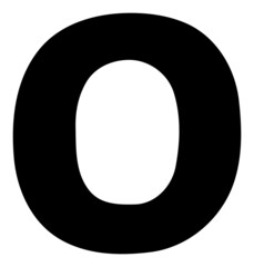 Omicron Greek lowercase symbol icon with flat style. Isolated vector Omicron Greek lowercase symbol icon illustrations, simple style.