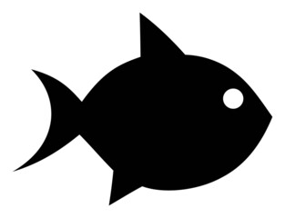 Fish icon with flat style. Isolated vector fish icon illustrations, simple style.