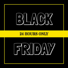 Black Friday template. Sale poster. Modern design. Discount text. Vector