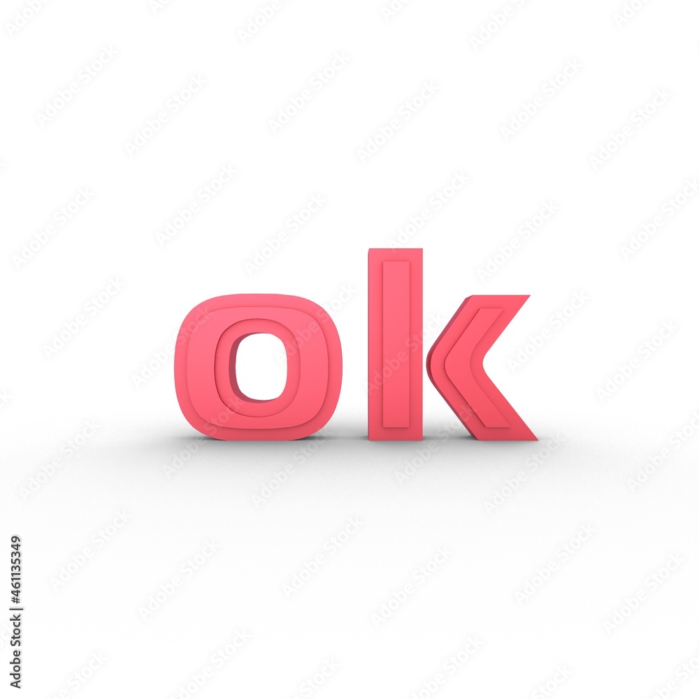 Poster red 3d word 