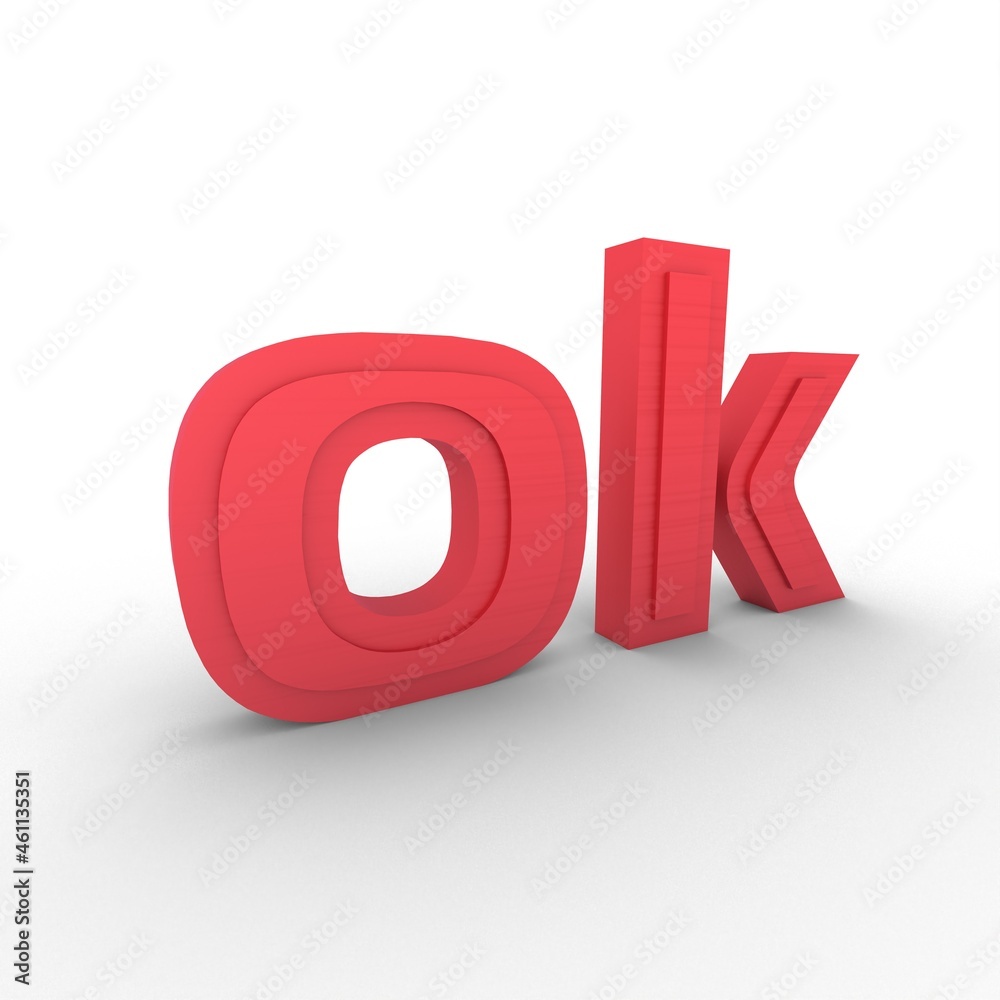 Poster red 3d word 