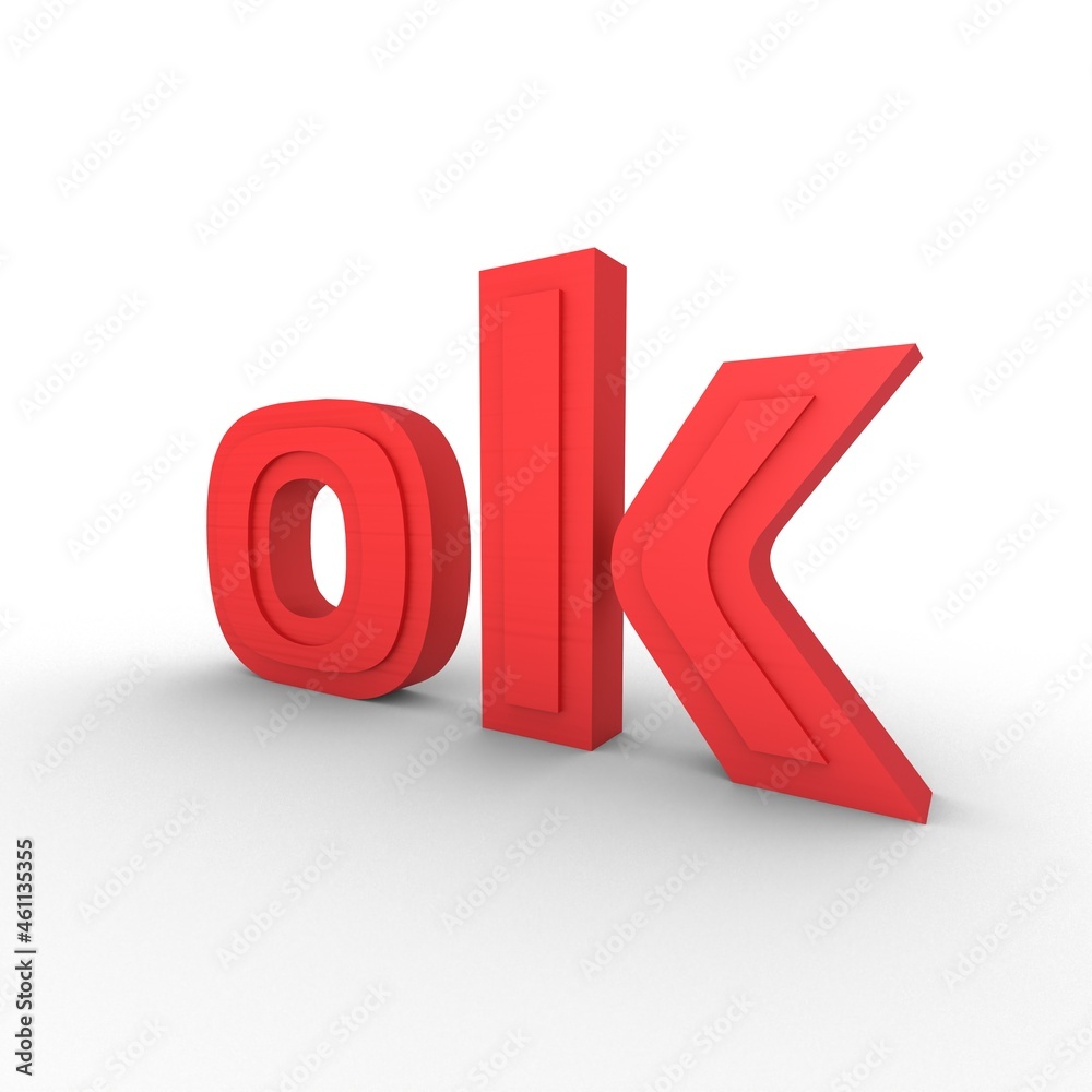 Poster red 3d word 