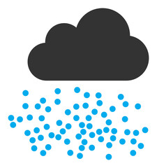 Fog cloud icon with flat style. Isolated vector fog cloud icon image, simple style.