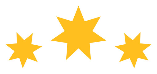 Star level icon with flat style. Isolated vector star level icon image, simple style.