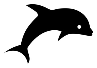 Dolphin icon with flat style. Isolated vector dolphin icon illustrations, simple style.