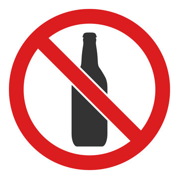 Forbidden beer icon with flat style. Isolated vector forbidden beer icon image, simple style.