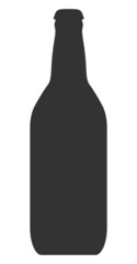 Beer bottle icon with flat style. Isolated vector beer bottle icon illustrations, simple style.
